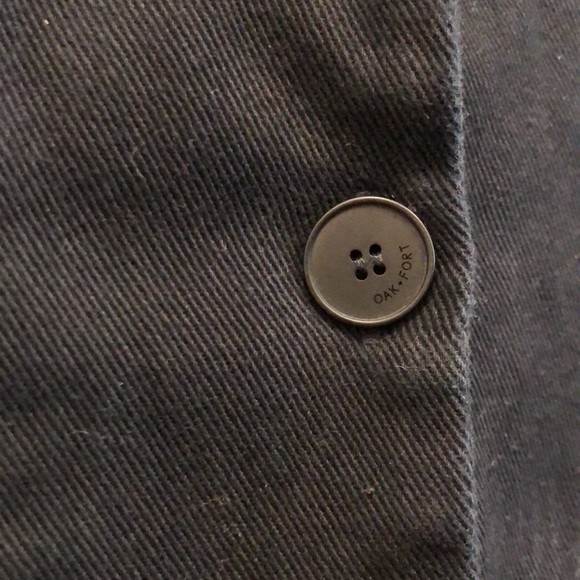 Navy denim crop top with puffy sleeves - Picture 2 of 4